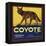 Coyote Brand - Upland, California - Citrus Crate Label-Lantern Press-Framed Stretched Canvas