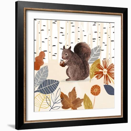 Cozy Autumn Woodland IV-Victoria Borges-Framed Art Print
