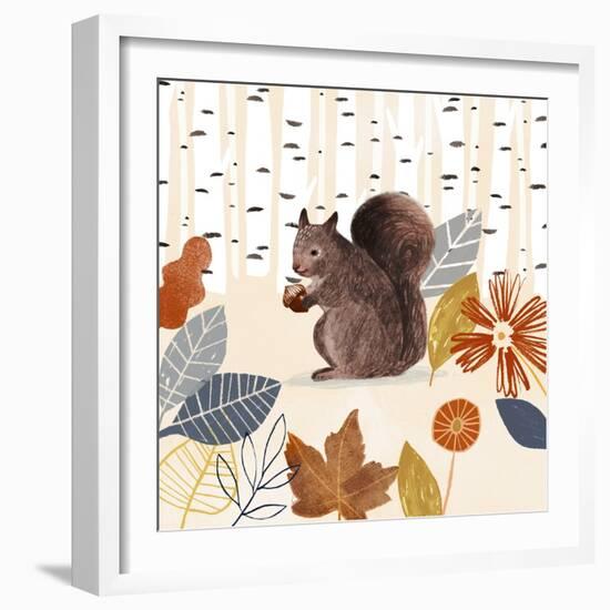 Cozy Autumn Woodland IV-Victoria Borges-Framed Art Print