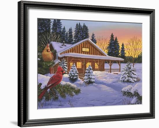 Cozy Cabin-William Vanderdasson-Framed Giclee Print