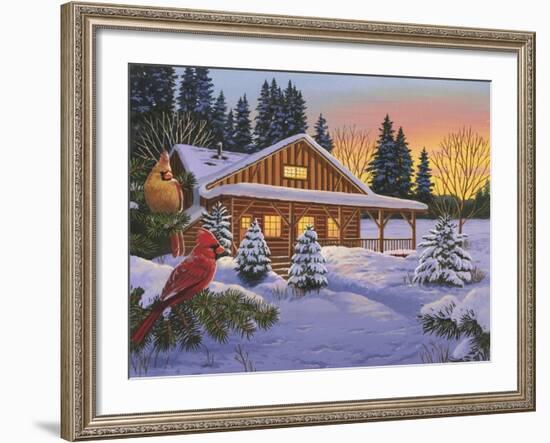 Cozy Cabin-William Vanderdasson-Framed Giclee Print