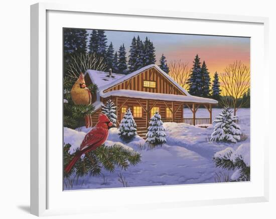 Cozy Cabin-William Vanderdasson-Framed Giclee Print