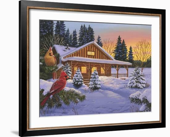 Cozy Cabin-William Vanderdasson-Framed Giclee Print