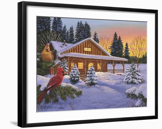 Cozy Cabin-William Vanderdasson-Framed Giclee Print