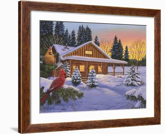 Cozy Cabin-William Vanderdasson-Framed Giclee Print