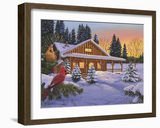 Cozy Cabin-William Vanderdasson-Framed Giclee Print