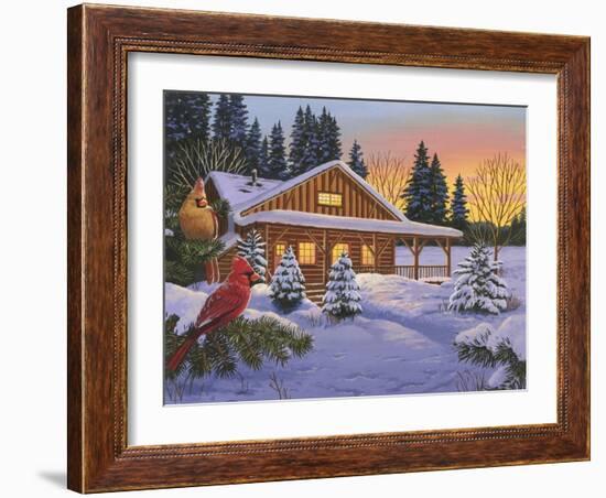 Cozy Cabin-William Vanderdasson-Framed Giclee Print