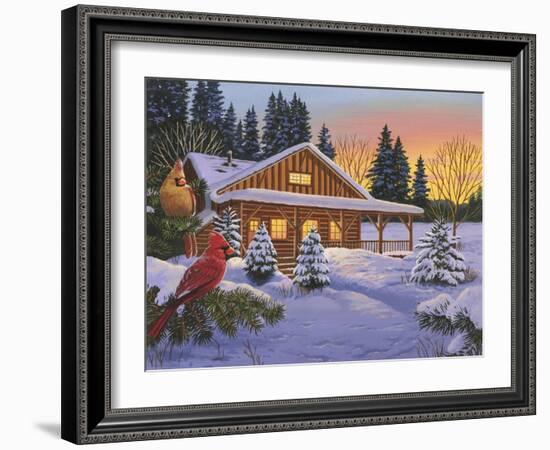 Cozy Cabin-William Vanderdasson-Framed Giclee Print