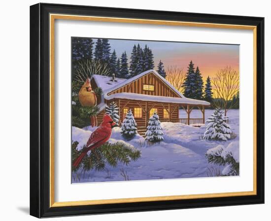 Cozy Cabin-William Vanderdasson-Framed Giclee Print