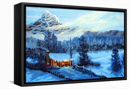 Cozy Cabin-Bonnie B. Cook-Framed Premier Image Canvas