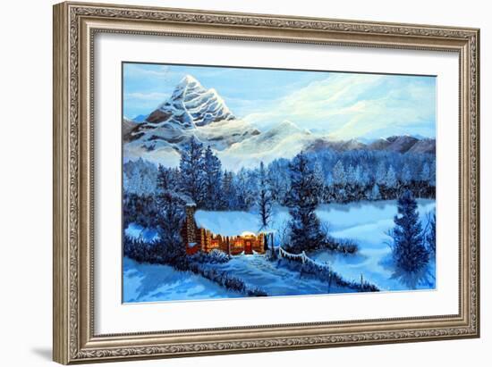 Cozy Cabin-Bonnie B. Cook-Framed Giclee Print