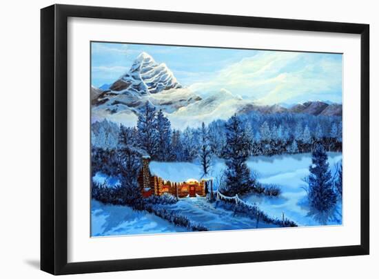 Cozy Cabin-Bonnie B. Cook-Framed Giclee Print