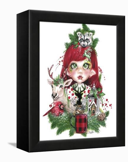 Cozy Christmas Claire - MunchkinZ Elf-Sheena Pike Art And Illustration-Framed Premier Image Canvas