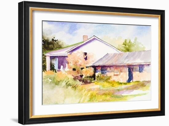 Cozy Cottage II-Jane Slivka-Framed Art Print