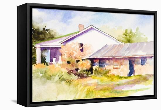 Cozy Cottage II-Jane Slivka-Framed Stretched Canvas