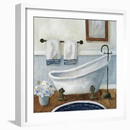 Cozy Navy Bath II-Carol Robinson-Framed Art Print