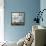 Cozy Navy Bath II-Carol Robinson-Framed Stretched Canvas displayed on a wall