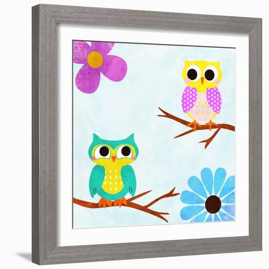 Cozy Owls II-SD Graphics Studio-Framed Art Print