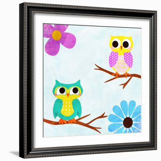 Cozy Owls II-SD Graphics Studio-Framed Art Print