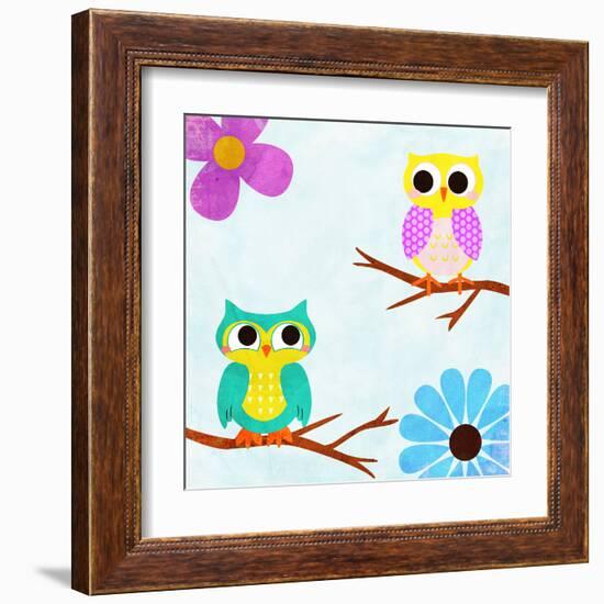 Cozy Owls II-SD Graphics Studio-Framed Art Print