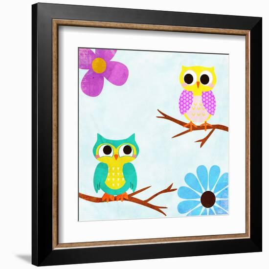 Cozy Owls II-SD Graphics Studio-Framed Art Print