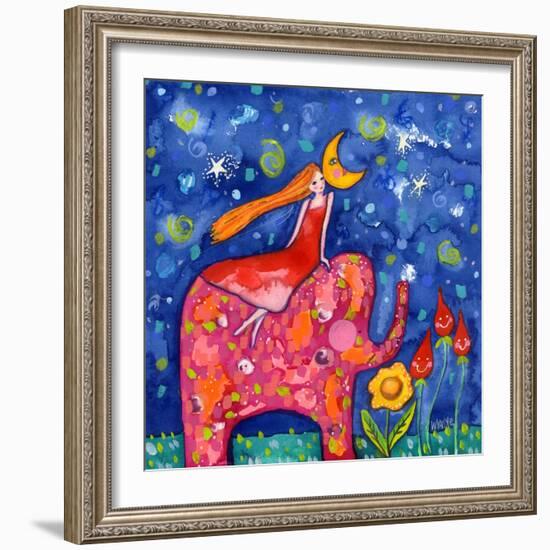 Cozy Up to the Moon-Wyanne-Framed Giclee Print