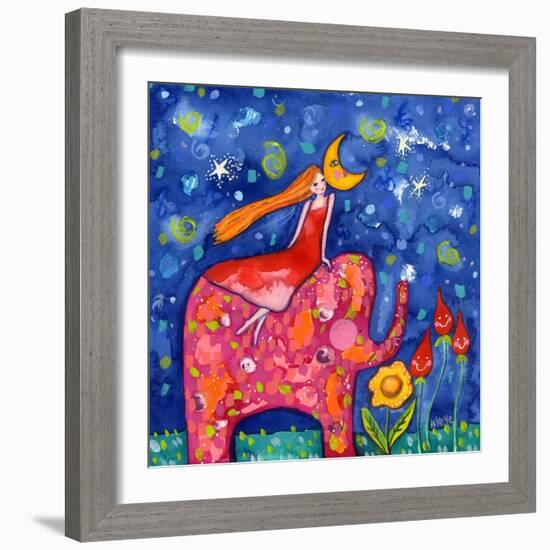 Cozy Up to the Moon-Wyanne-Framed Giclee Print