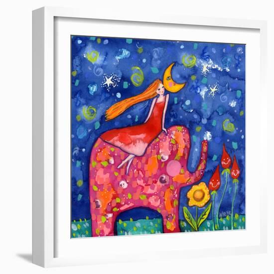 Cozy Up to the Moon-Wyanne-Framed Giclee Print