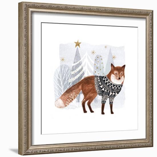 Cozy Woodland Animal I-Victoria Borges-Framed Art Print