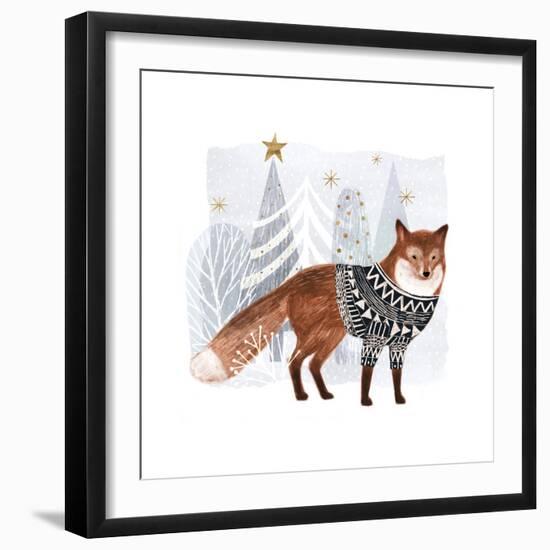 Cozy Woodland Animal I-Victoria Borges-Framed Art Print