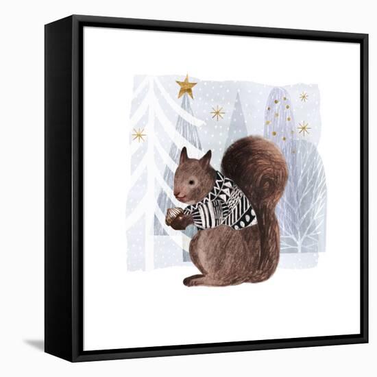 Cozy Woodland Animal II-Victoria Borges-Framed Stretched Canvas