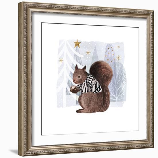 Cozy Woodland Animal II-Victoria Borges-Framed Art Print