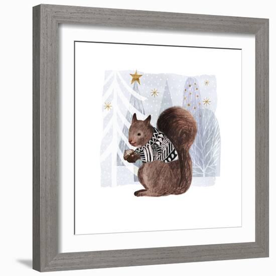 Cozy Woodland Animal II-Victoria Borges-Framed Art Print