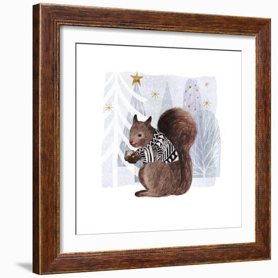 Cozy Woodland Animal II-Victoria Borges-Framed Art Print