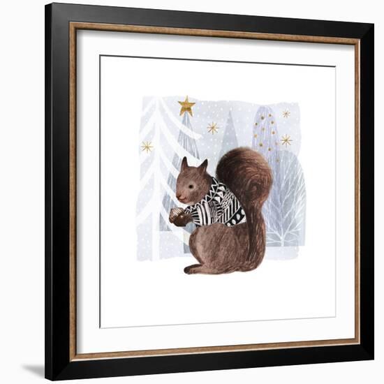 Cozy Woodland Animal II-Victoria Borges-Framed Art Print