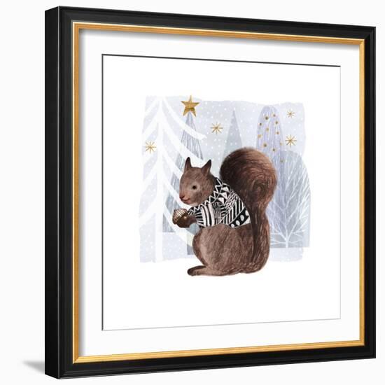 Cozy Woodland Animal II-Victoria Borges-Framed Art Print