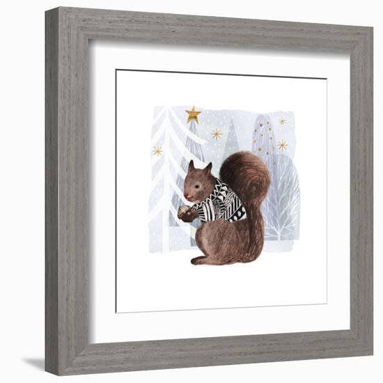 Cozy Woodland Animal II-Victoria Borges-Framed Art Print