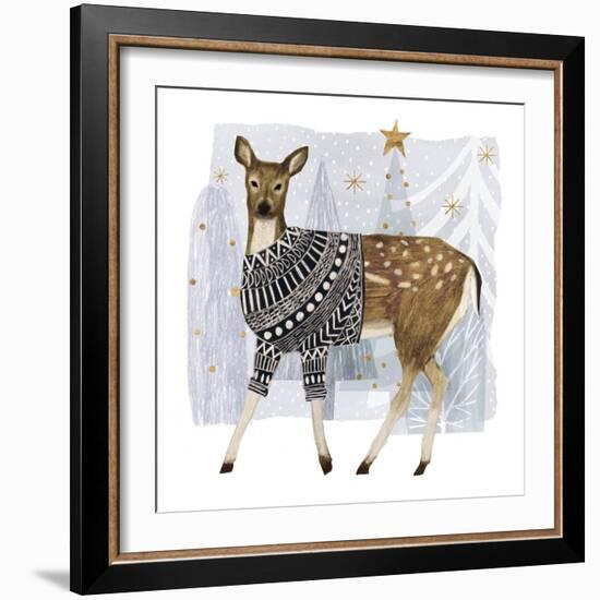 Cozy Woodland Animal III-Victoria Borges-Framed Art Print