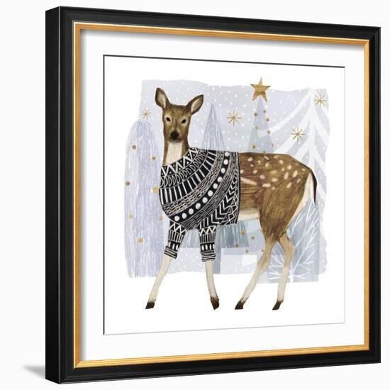 Cozy Woodland Animal III-Victoria Borges-Framed Art Print