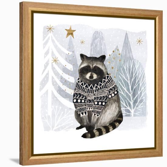 Cozy Woodland Animal IV-Victoria Borges-Framed Stretched Canvas