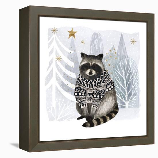 Cozy Woodland Animal IV-Victoria Borges-Framed Stretched Canvas