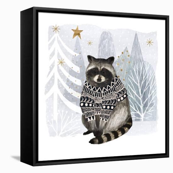 Cozy Woodland Animal IV-Victoria Borges-Framed Stretched Canvas