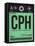 CPH Copenhagen Luggage Tag 1-NaxArt-Framed Stretched Canvas