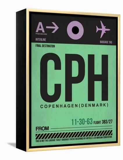 CPH Copenhagen Luggage Tag 1-NaxArt-Framed Stretched Canvas