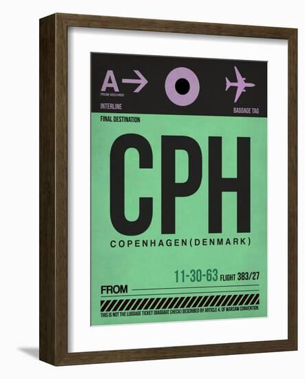 CPH Copenhagen Luggage Tag 1-NaxArt-Framed Art Print