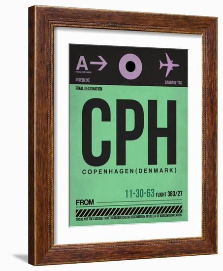 CPH Copenhagen Luggage Tag 1-NaxArt-Framed Art Print