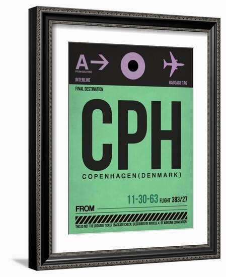 CPH Copenhagen Luggage Tag 1-NaxArt-Framed Art Print