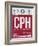 CPH Copenhagen Luggage Tag 2-NaxArt-Framed Art Print