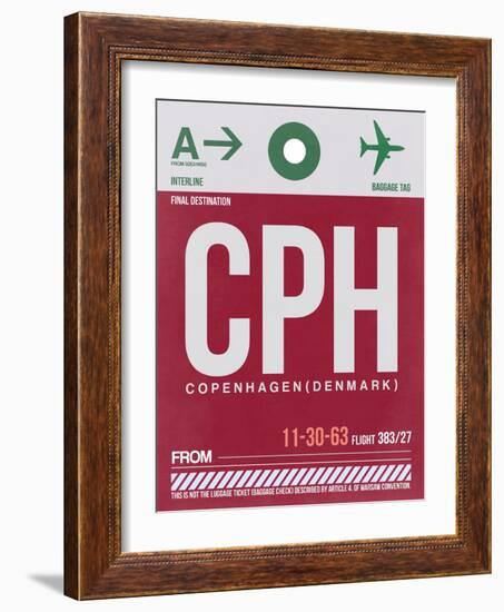 CPH Copenhagen Luggage Tag 2-NaxArt-Framed Art Print