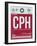 CPH Copenhagen Luggage Tag 2-NaxArt-Framed Art Print